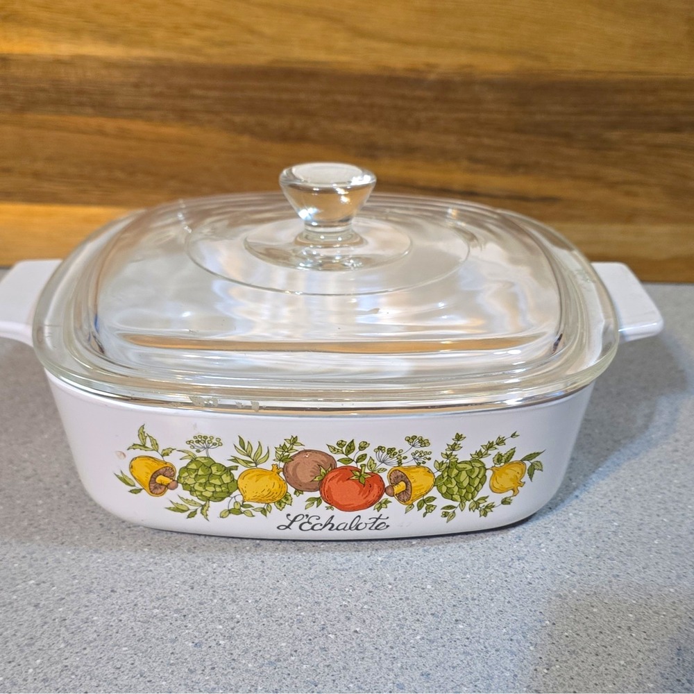 Pyrex, CorningWare Spice of Life L'Echalote 1 L Square Casserole A-1-B